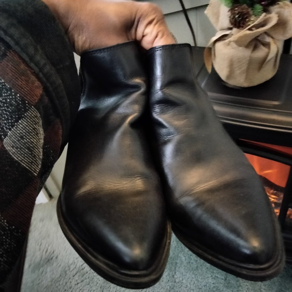 black leather booties - Picture 6 of 6